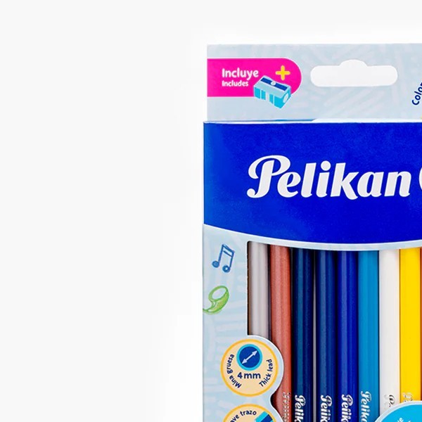 COLORES ESTUCHE C24 LARGOS PELIKAN REDONDO